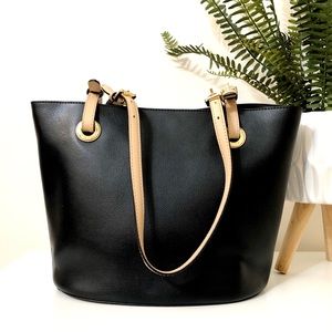 Michael Kors black leather tote